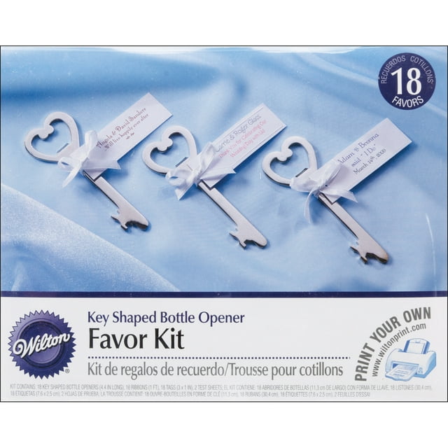 Favor Kit Makes 18-Key Shaped Bottle Opener, Pk 1, Wilton