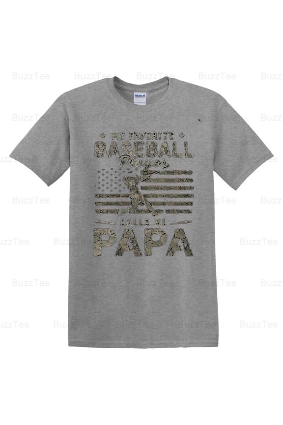 Favorite Baseball Player Calls Me Papa Father's Day Sports Fan T-Shirt Unisex, up to 5XL