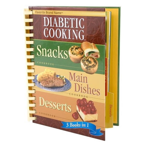 Pre-Owned Favorite Brand Name Diabetic Cooking : Snacks, Main Dishes, Desserts: 3 Books in 1 (Hardcover)