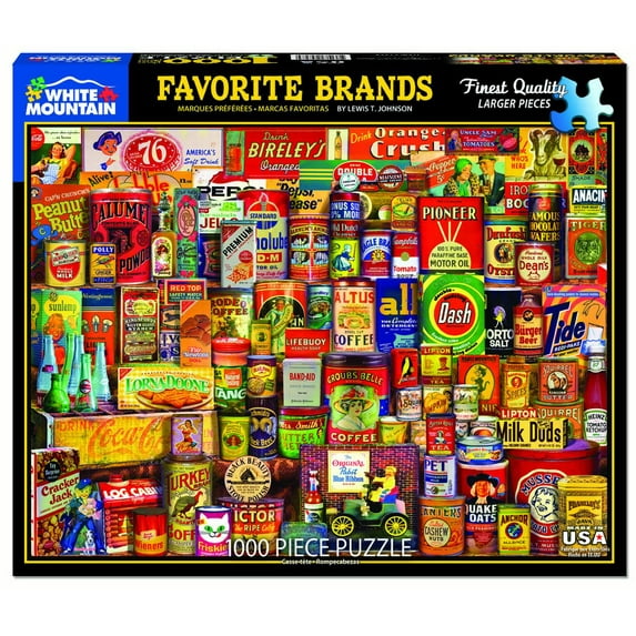 White Mountain Puzzles Favorite Brands - 1000 Piece Jigsaw Puzzle