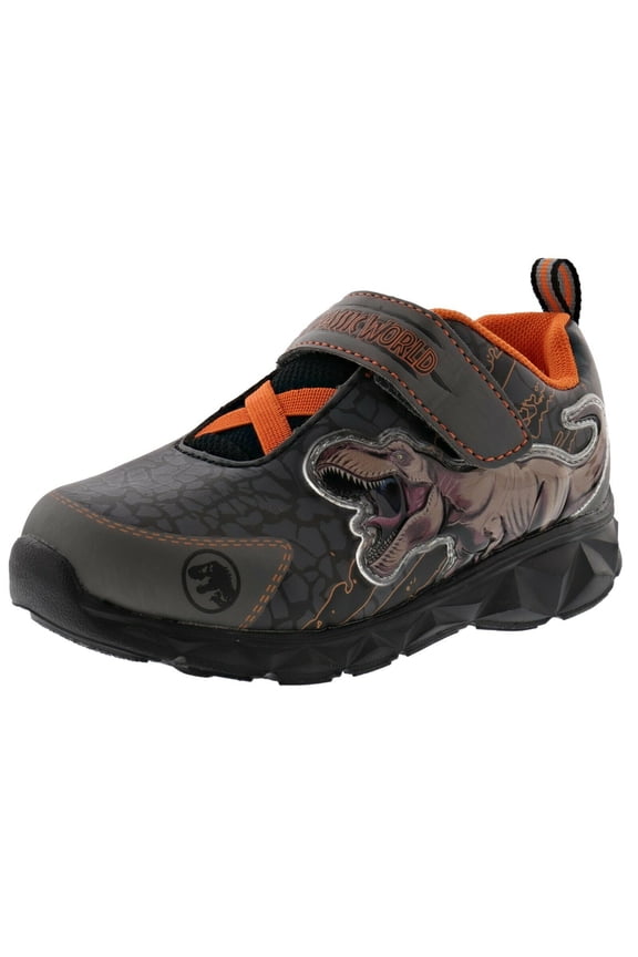 Favorite Characters Boy's Jurassic World OJPF312 Hook & Loop Lighted Athletic Sneaker