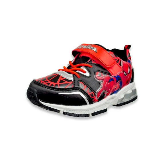 Marvel Spider-Man Boys' Strap Light-Up Running Sneakers (Sizes 7 - 12)