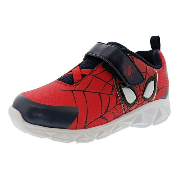 Favorite Characters Boy's Spider-Man OSPF382 Hook & Loop Ligheted Athletic Sneaker