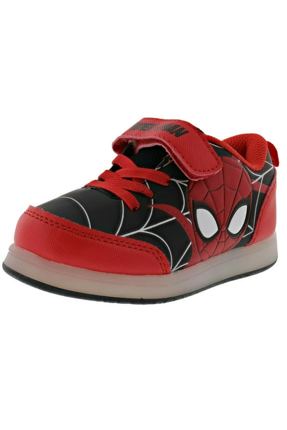 Favorite Characters Boy's Spider-Man OSPF383 Hook & Loop Lighted Athletic Sneaker