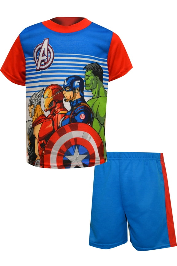 Boys Classic Avengers Characters Thor Hulk Ironman Pajamas (4)