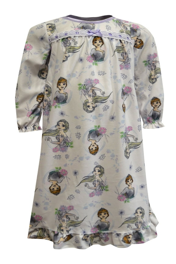 Girls Disney Frozen Anna and Elsa Traditional Flannel Granny Nightgown (8)