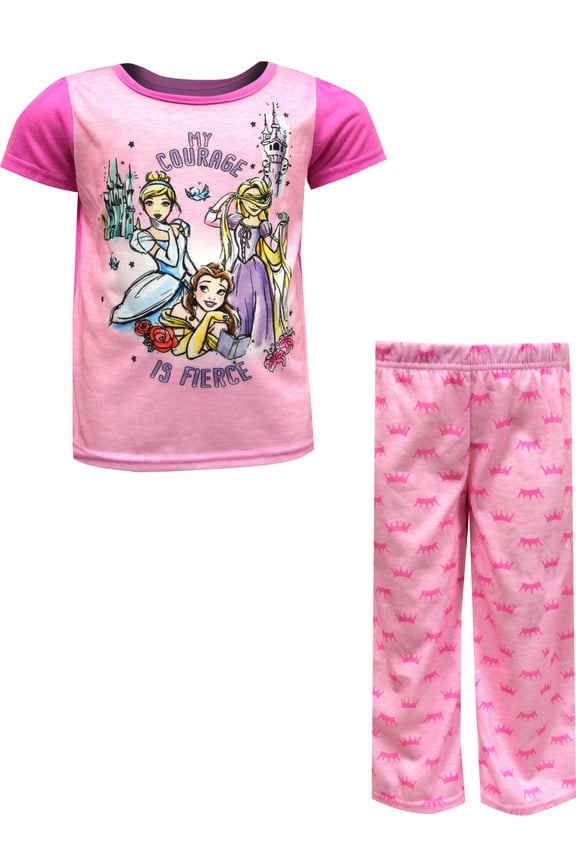 Girls Disney Princesses My Courage is Fierce Pajama (8)