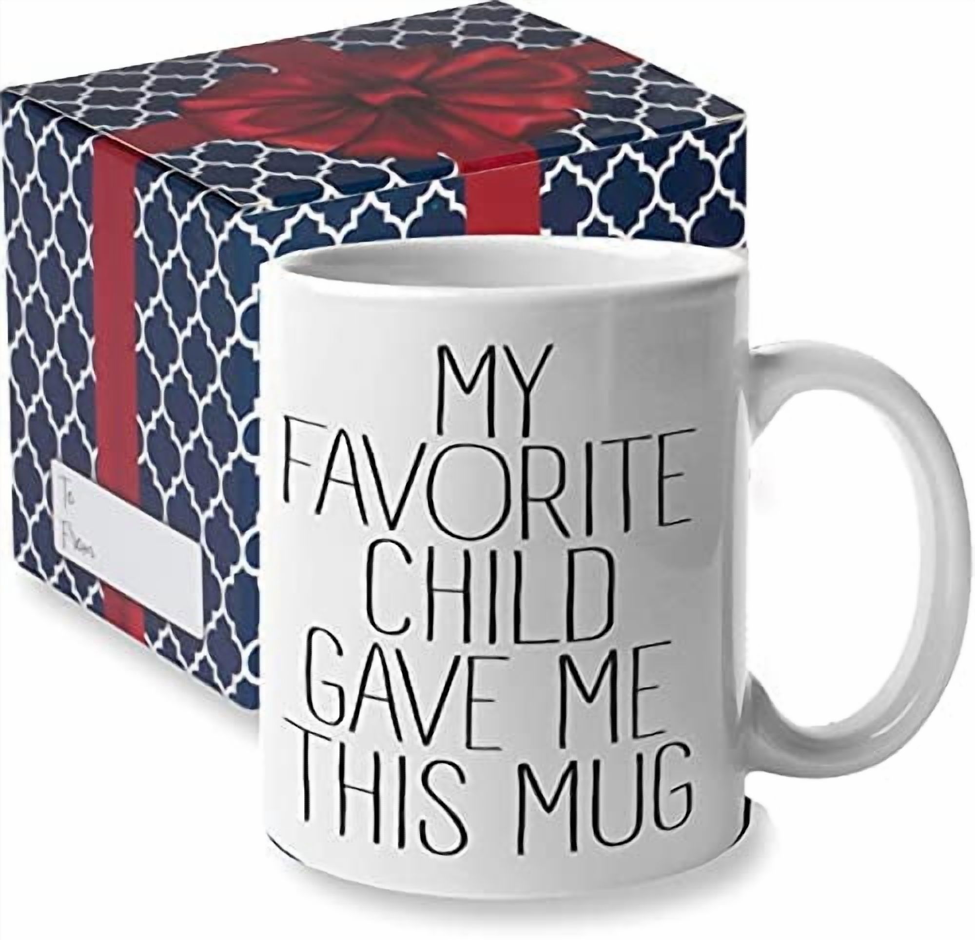 Tazza In Ceramica Rosa 312 Ml Con Scritta "My Favourite Child Gave Me This Mug", Regalo Divertente Per La Festa Della Mamma