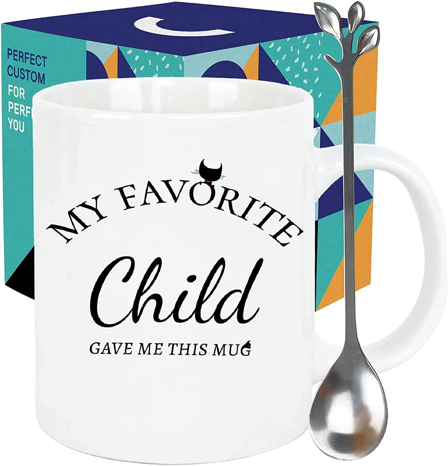 Tazza In Ceramica 325ml 'My Favorite Child Gave Me That' - Regalo Per Festa Della Mamma E Papà, Compleanno, Natale - Stampata Su Entrambi I Lati, Lavabile In Lavastoviglie E Microonde - 2