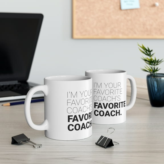 Favorite Coach Coffee & Tea Mug - 11oz White Ceramic Mug