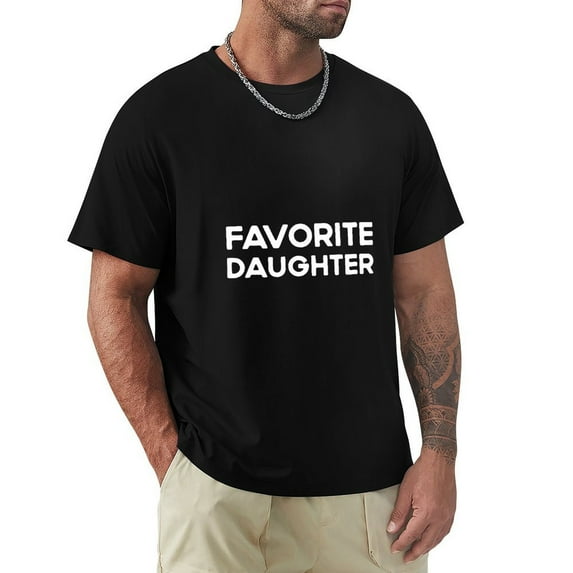 Favorite Daughter Chic Men's Cotton Short Sleeve HD Print Tee for Casual T-Shirt Crew Neck Top Black XL