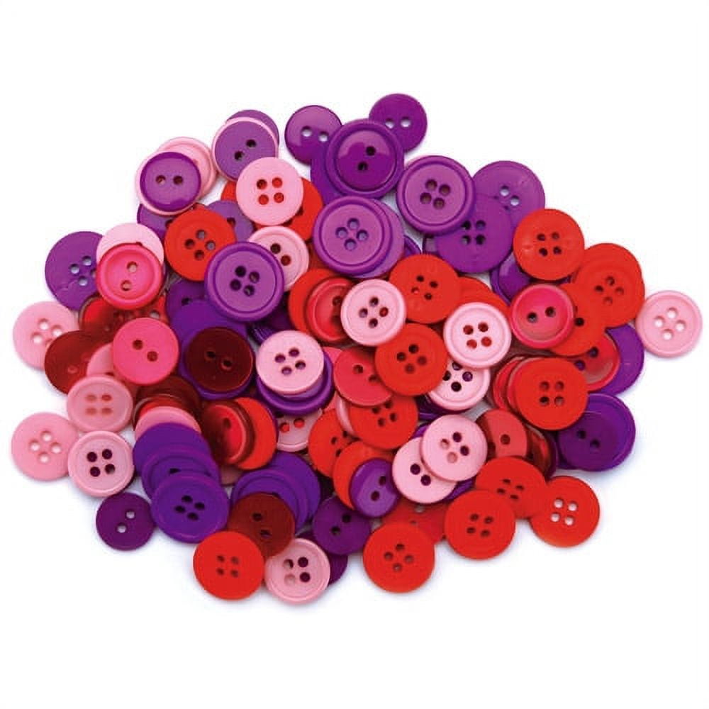 Favorite Findings Red Basic Round Sew Thru Buttons, 130 Count