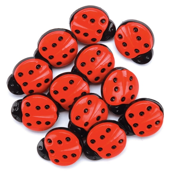 Favorite Findings Ladybug Button, 11 Count
