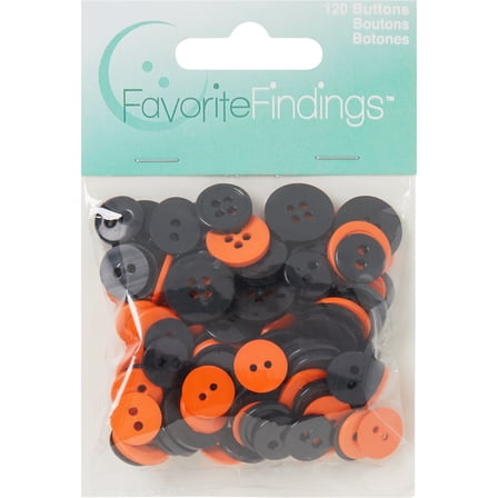 Favorite Findings Value Button Pack, White and Black Mix - Walmart.com