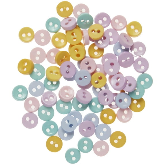 Favorite Findings Pastel Mini Buttons, 75 Count