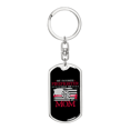 thumbnail image 1 of Favorite Firefighter Son Stainless Steel or 18k Gold Premium Swivel Dog Tag Keychain, 1 of 10