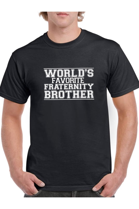 Favorite Fraternity Brother Graphic Men Black T-Shirt, Male Small