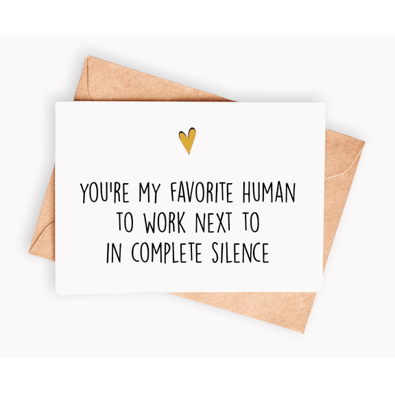 You're My Favorite Human Greeting Card Funny Card for Friends and Colleagues Blank Inside for Personal Messages Envelope Included Ideal for Any Occasion