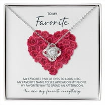 To My Favorite Necklace Gift for Girlfriend, Valentines Day Gift for GirlfriendAnniversary Gift From Boyfriend To Girlfriend, Birthday Christmas Fiancee Gift