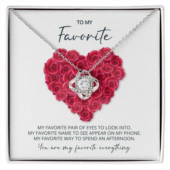 To My Favorite Necklace Gift for Girlfriend, Valentines Day Gift for GirlfriendAnniversary Gift From Boyfriend To Girlfriend, Birthday Christmas Fiancee Gift