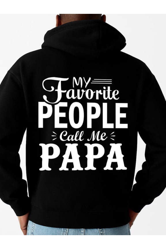 Favorite Papa funny hoodies dad men regular fit black autumn and winter season graphic son daughter Fashion Unisex Shirt Crewneck tshirts Vintage Unisex Shirt Graphic Tee tshirts