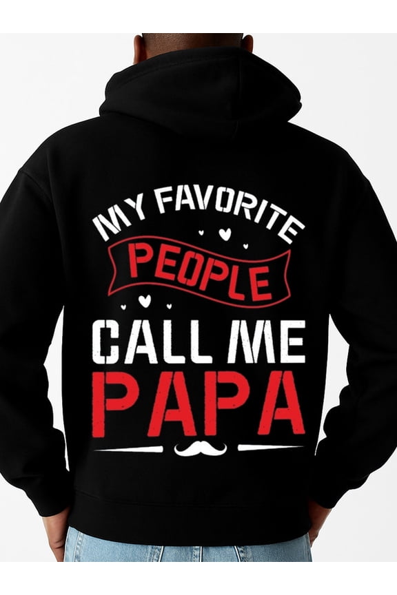 Favorite Papa sweatshirt dad mens sweater hoodie black Perfect for Fall & Winter comfortable funny graduation Fashion Unisex Shirt Cotton tshirts Original Unisex Shirt Crewneck tshirts