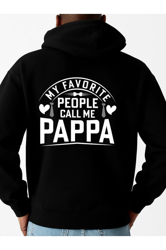 Favorite Pappa sweatshirt dad mens machine washable black Casual Wear on Weekends elegant son daughter Classic Unisex Shirt Cotton tshirts Basic Unisex Shirt Crewneck tshirts