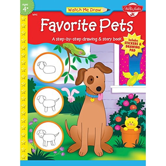 Pre-Owned Favorite Pets: A Step-By-Step Drawing and Story Book for Preschoolers [With Drawing PadWith Stickers] (Paperback) 1560109483 9781560109488