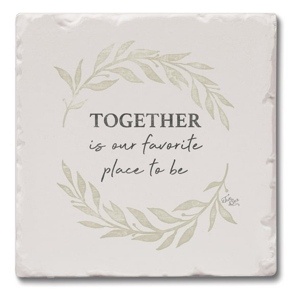 Thirstystone Favorite Place 4-Pack Tumbled Tile Stone Coasters