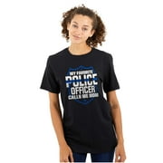 Favorite Police Officer Calls Me Mom Women's Graphic T Shirt Tees Brisco Brands S