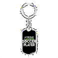 thumbnail image 1 of Favorite Soccer Player Swivel Keychain Dog Tag Stainless Steel or 18k Gold, 1 of 10