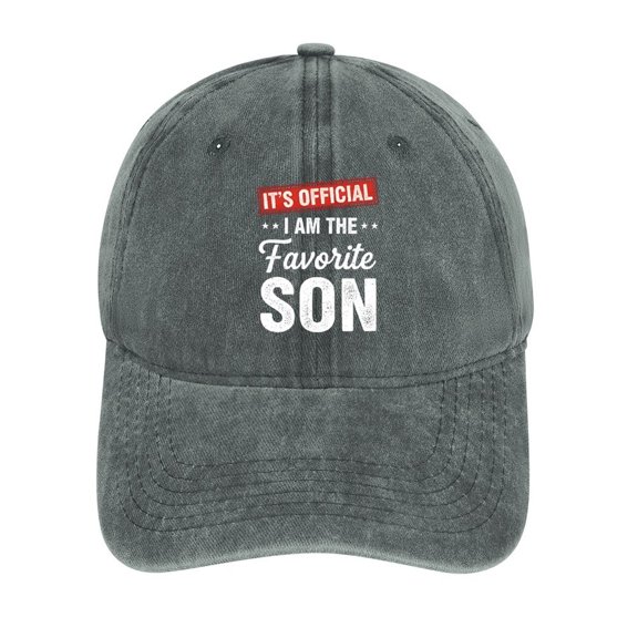 Favorite Son Gray Hat Adjustable Funny Fashion Unisex Baseball Cap for Men Women