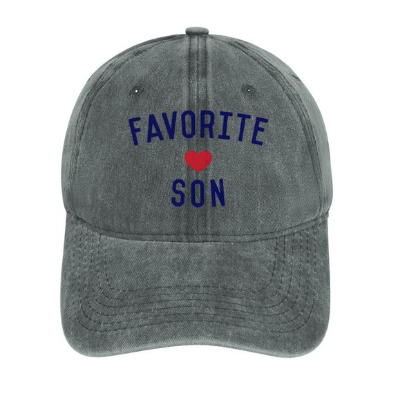 Favorite Son Gray Hat Adjustable Funny Fashion Unisex Baseball Cap for Men Women