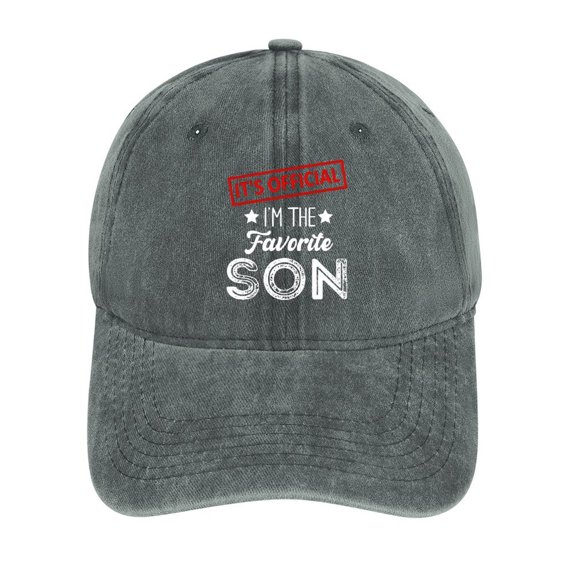 Favorite Son Gray Hat Adjustable Funny Fashion Unisex Baseball Cap for Men Women