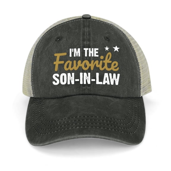 Favorite Son-In-Law Black Hat Adjustable Funny Fashion Unisex Baseball Cap for Men Women