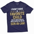 thumbnail image 1 of Favorite Son in Law child Tee Shirt Mother's day Father's day Gift Tee shirt Funny Family tee (XX-Large Navy Blue), 1 of 7