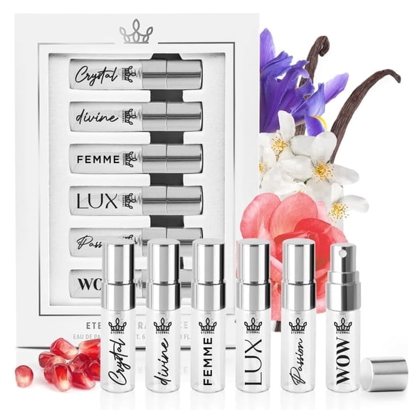 Eternal Discovery Set Women's Favorites 6x3ml Sprayers - Includes Crystal - Divine - Femme - Lux - Passion - & Wow
