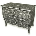 thumbnail image 1 of Favors Handicraft 3 Drawer Curved French Provincial Dresser in Black and White, 1 of 5