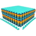 thumbnail image 1 of Favory 24 Tiles Exercise Flooring With Border, Non-Slip EVA Foam Protective Mats, Elastic Puzzle Play, 1/2" Interlocking Floor for Home Gym, Fitness Room, Workshop Equipment, 1 of 8