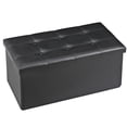 thumbnail image 1 of Favory 30 Inches Folding Storage Ottoman Bench, Ottoman Foot Rest, End of Bed Bench, Storage Chest, Load 350 lb, for Living Room, Bedroom, Entrywaya-30Inch Black, 1 of 18