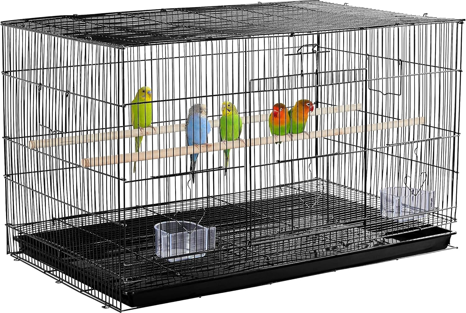 Favory 30'' Length Flight Bird Cage Iron Flight Parrot Cage for Small Parrots Parakeets Cockatiels Budgies Conures Quaker Parrot