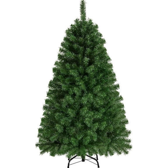 Favory 4.5ft Artificial Christmas Tree, Realistic Premium Spruce Hinged Full Christmas Tree with 320 Branch Tips Holiday Xmas Tree W/Metal Hinges & Foldable Base for Home Party Decoration,Green