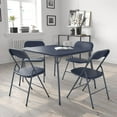 thumbnail image 1 of Favory 5-Piece Multipurpose Folding Card Table and Chairs Set for 4 Players, Padded Top Portable Square Folding Table and Chairs Set, Navy, 1 of 11