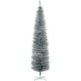 thumbnail image 1 of Favory 7' Silver Artificial Pencil Christmas Tree - Slim Design, 499 Realistic Branch Tips & Sturdy Plastic Stand, Perfect for Space-Saving Home, Apartment, Holiday Party Decor, Ideal for Christmas, 1 of 9