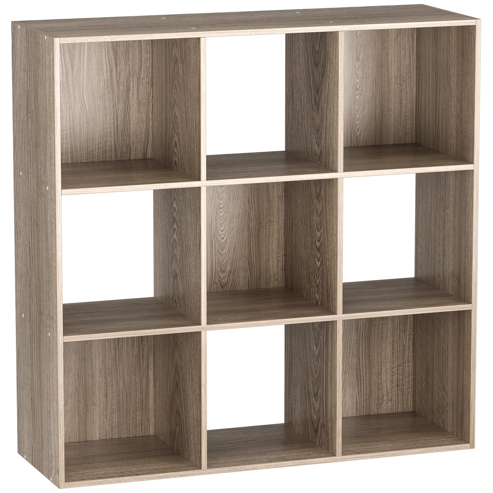 Favory 9 Cube Storage Organizer, 3 Tier Stackable Mdf Wood Bookcase, Open Storage Display Bookshelf, Storage Cabinet for Living Room, Bedroom, Home, Office,Apple pattern