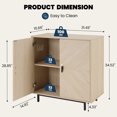 thumbnail image 1 of Favory Coffee Bar Cabinet, Kitchen Storage Cabinet, Modern Farmhouse Buffet Sideboard with Drawer and Adjustable Shelf, Barn Door Accent Cabinets for Kitchen, Dining Room, Entryway,Yellow, 1 of 9