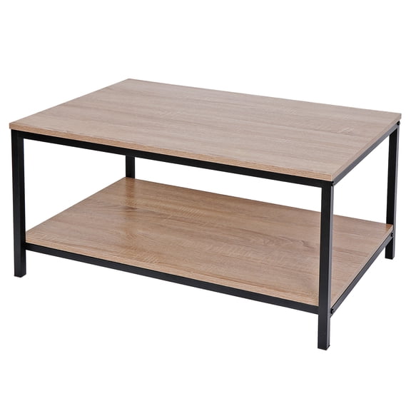 Favory Coffee Table Simple Modern Rectangular Center Table Open Space Minimalist for Living Room Home Office Industrial Cocktail Tables, Easy Assembly