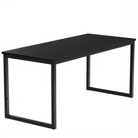 Favory Computer Desk Modern Sturdy Office Desk PC Laptop Notebook Simple Writing Table,Multipurpose Hobby Sewing Table Computer Desk, for Home Office Workstation,Black,55"