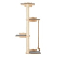 thumbnail image 1 of Favory Floor-to-Ceiling Cat Tree with Natural Sisal Rope Scratching Post - Adjustable Height  - Modern Cat Activity Tree, Cat Scratcher Post, 1 of 9