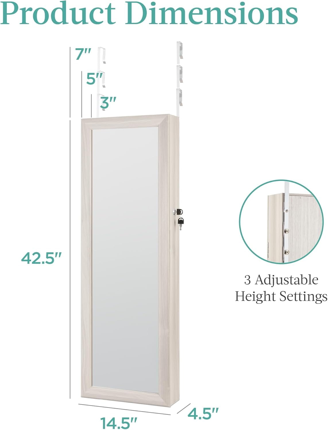 Photo inspiration: Picture Idea: Favory Led Mirror Jewelry Cabinet Tall Lockable Wall Or Door